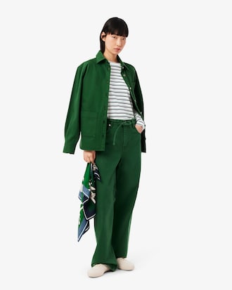 Long Sleeved Striped Cotton T-shirt