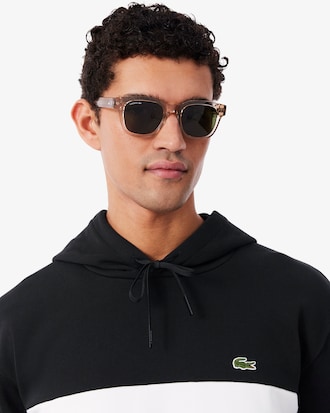 Colour-Block Fleece Hoodie