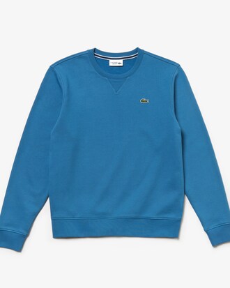 Men's Lacoste SPORT crew neck sweatshirt in solid fleece