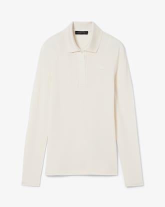 Runway Slim Fit Long Silk Sleeved Polo Shirt