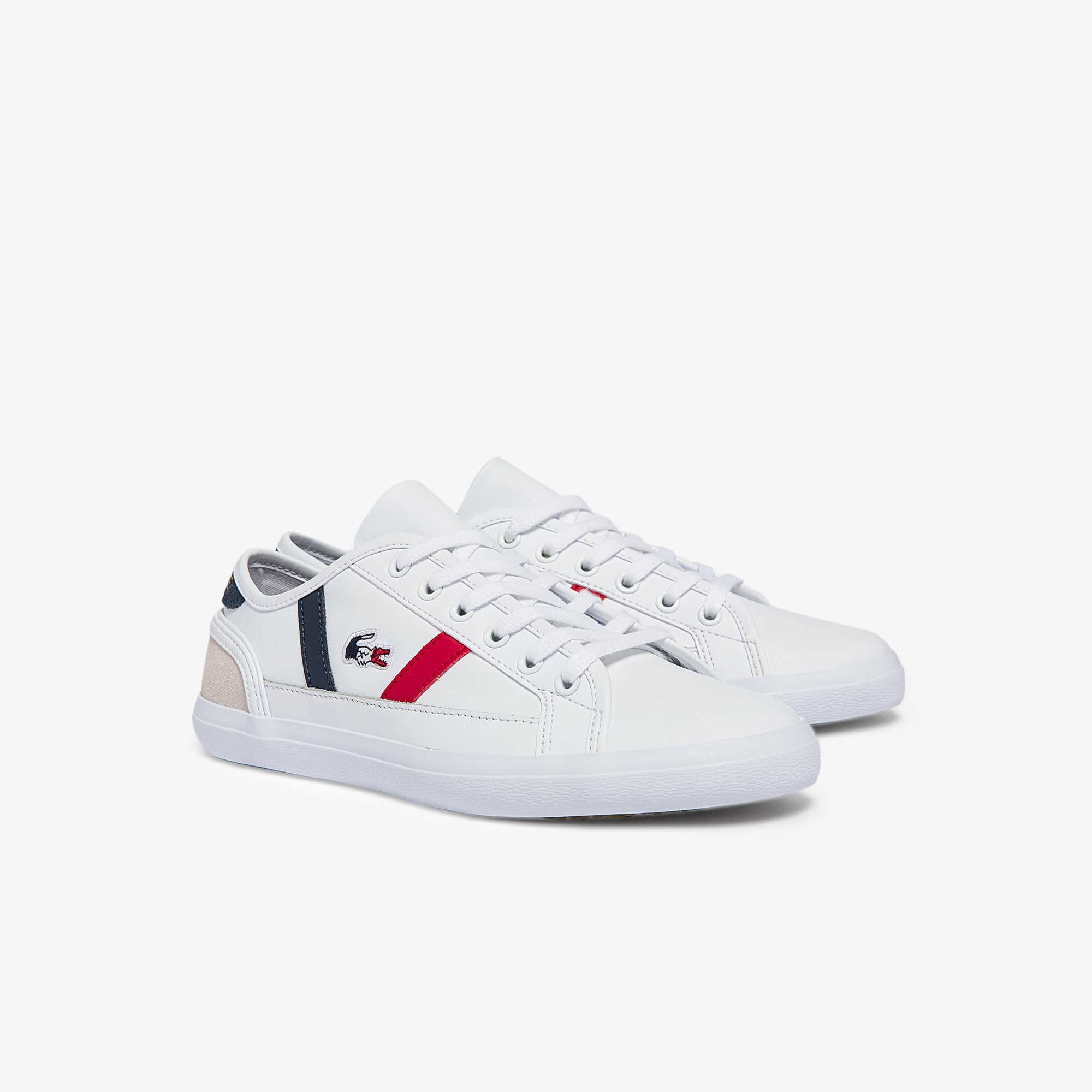 Women's Sideline Tricolore Leather Trainers | LACOSTE