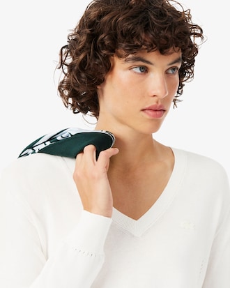 Seamless Knit V Neck Sweater