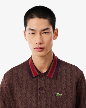 Classic Fit Monogram Jacquard Polo Shirt