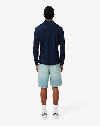 Straight Fit Denim Bermuda Shorts