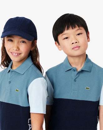Colour-Block Petit Piqué Polo Shirt