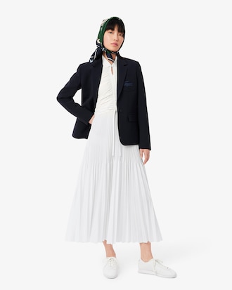Pleated Sleeveless Polo Dress
