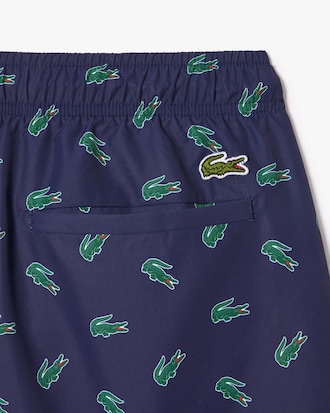 Crocodile Print Swim Trunks