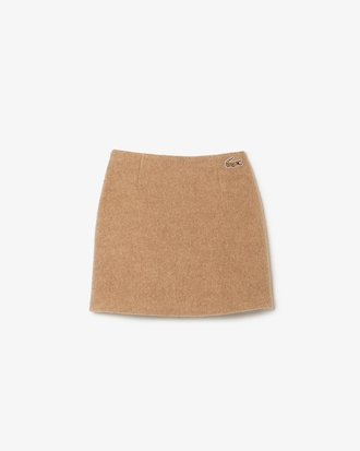 Short Straight Pure Wool Skirt