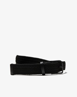 Men's Lacoste Engraved Tongue Buckle Elasticised Braid Belt