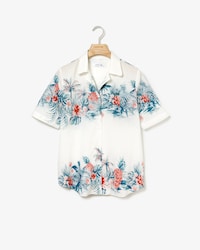 Women's Regular Fit Hawaiian Print Light Cotton Voile Shirt