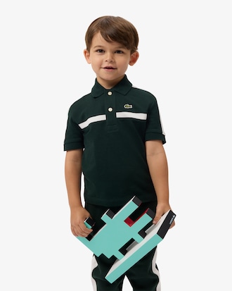 Colour-Block Petit Piqu&eacute; Polo Shirt