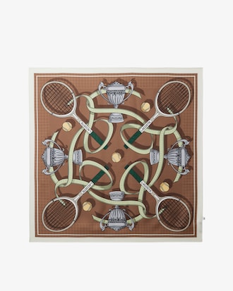 Runway Print Silk Square