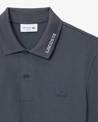 Slim Fit Jacquard Branded Piqu&eacute; Commuter Polo Shirt