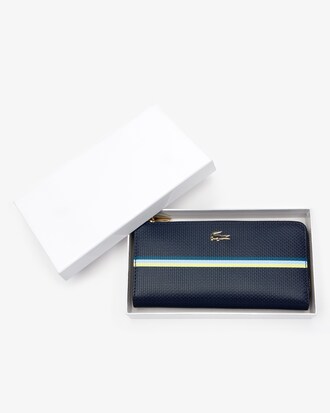 Women's Chantaco Colour Striped Piqu&eacute; Leather 8 Card Zip Wallet