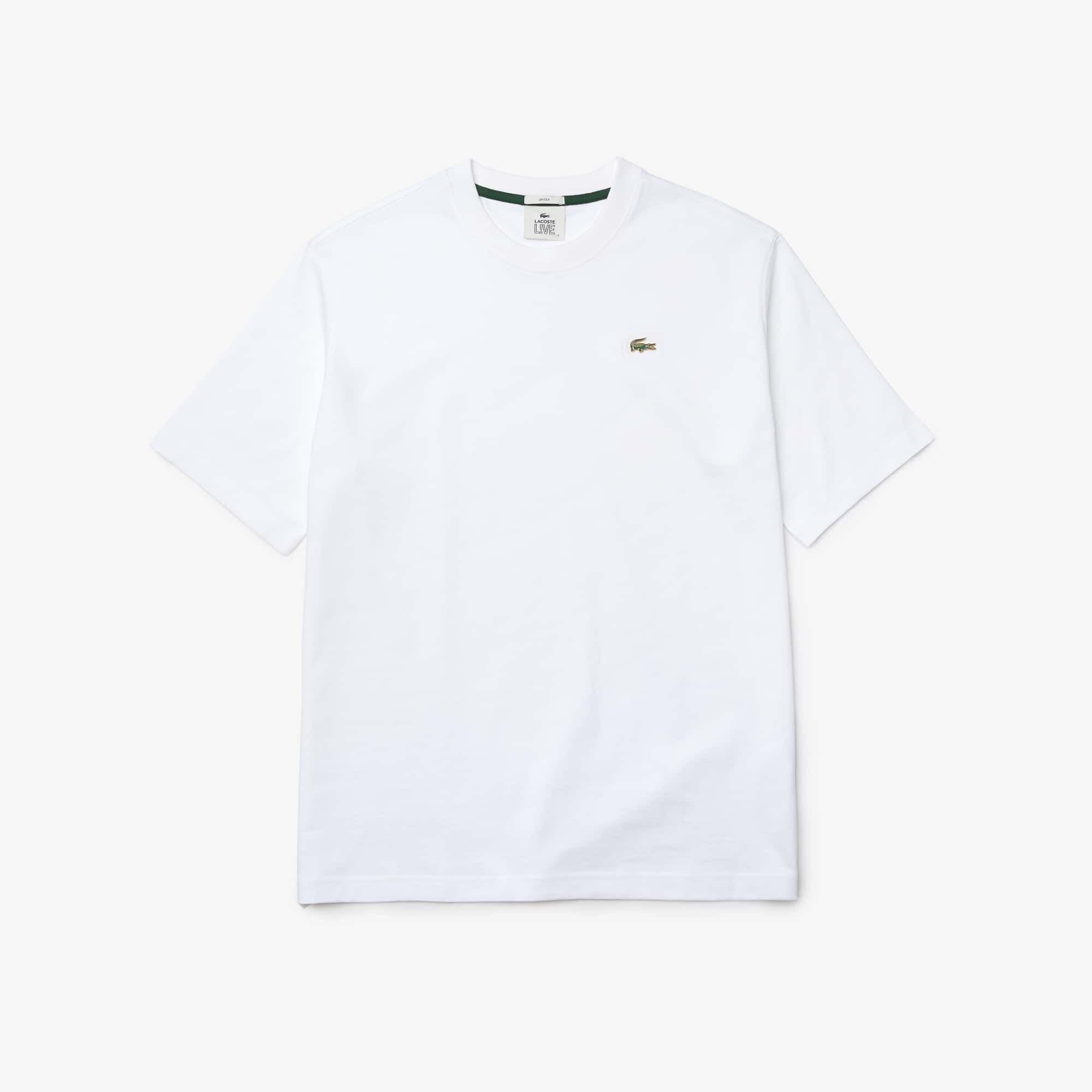 white lacoste tee