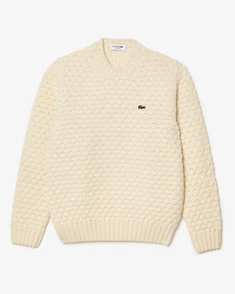 Thick Carded Wool Crew Neck Sweater