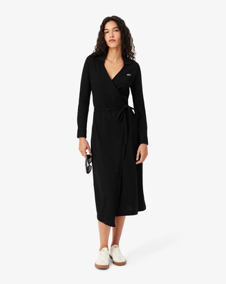 Stretch Mini Piqu&eacute; Wrap Polo Dress