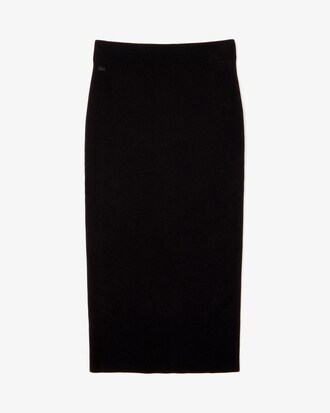 Women's Lacoste LIVE Contrast Side Bands Knit Tube Skirt