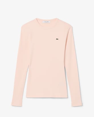 Slim Fit Ribbed Cotton T-shirt