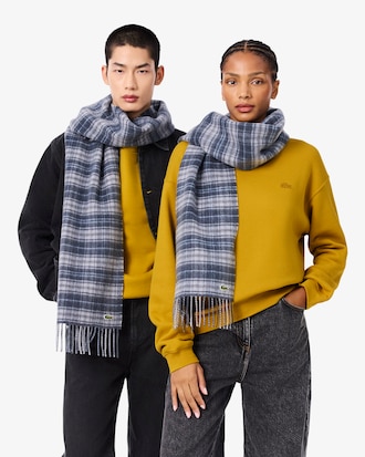 Wool Blend Plaid Scarf