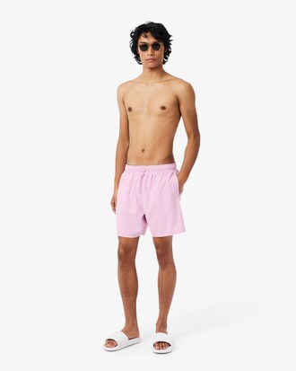 Mid Length Monochrome Swim Trunks