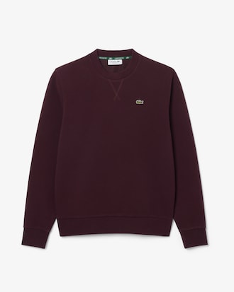 Relaxed Fit Piqu&eacute; Crew Neck Sweatshirt