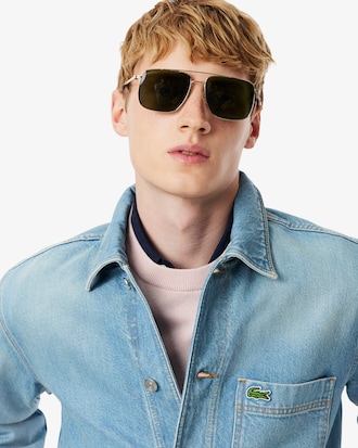 Heavy Cotton Denim Overshirt Jacket