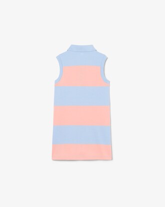 Sleeveless Striped Petit Piqu&eacute; Polo Dress