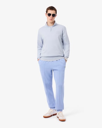 High Neck Embossed Zipped Sweatshirt