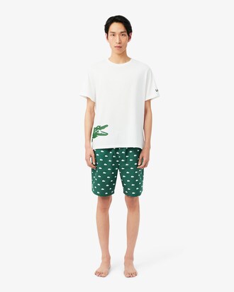 Printed Poplin Pajama Shorts