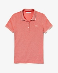 Women's Lacoste Slim Fit Pinstriped Stretch Mini Piqu&eacute; Polo Shirt