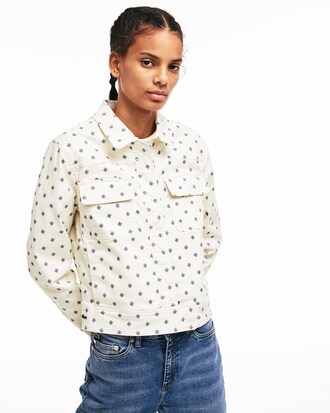 Women's Lacoste LIVE Mini Paisley Print Buttoned Jacket