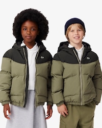 Colour-Block Taffeta Puffed Jacket