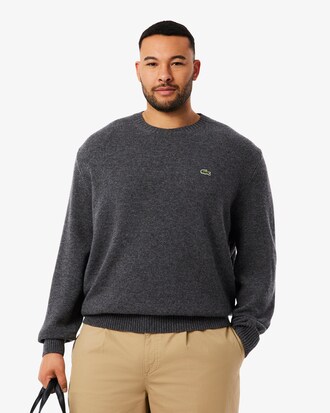 Carded Wool Crew Neck Sweater