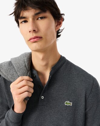 Long Sleeved Waffle Knit T-shirt