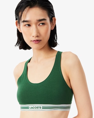 Contrast Band Stretch Cotton Bralette