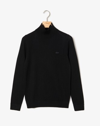 Women's Notched Turtleneck Wool Sweater