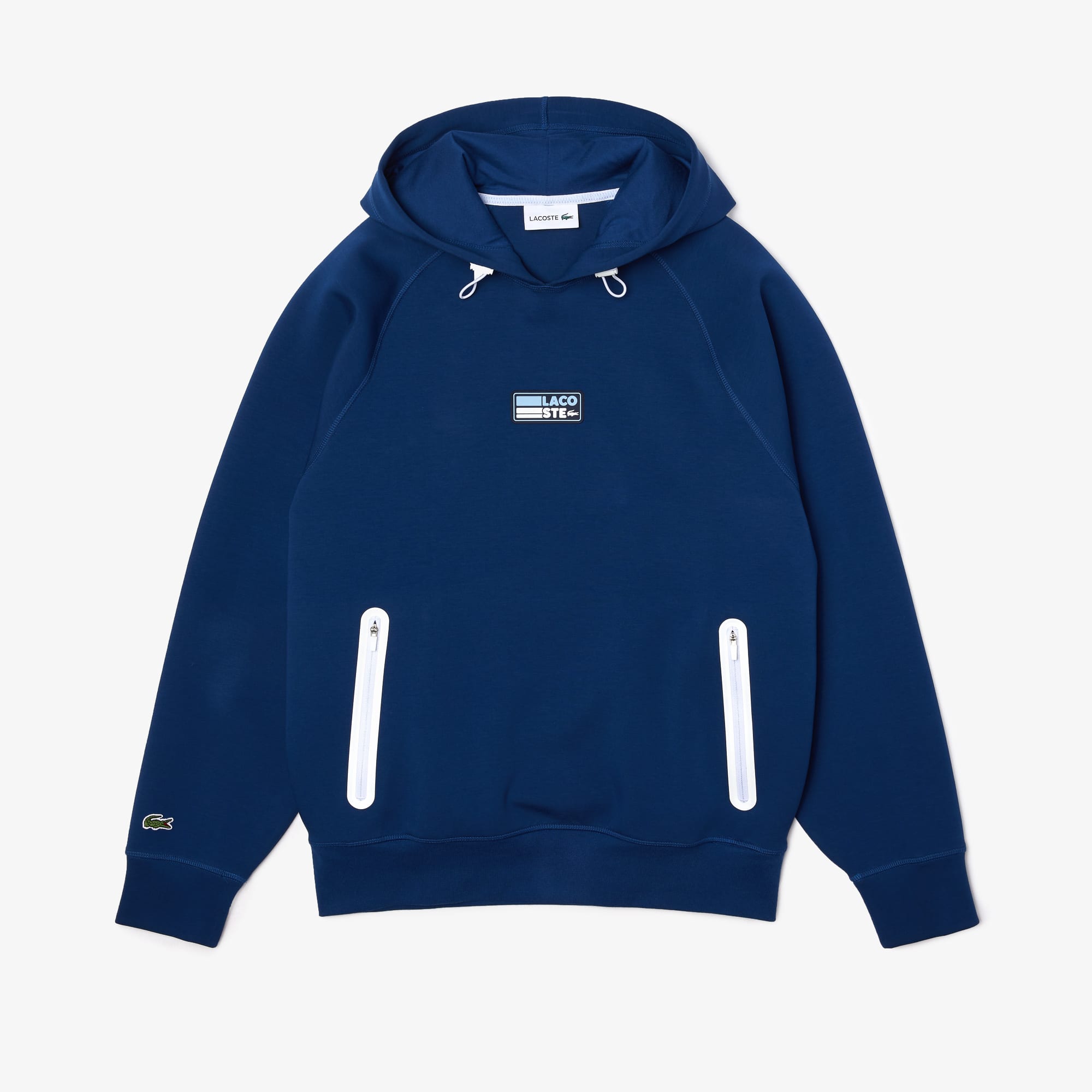 zip pouch hooded sweatshirt