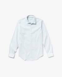 Men's Slim Fit Mini Check Cotton Poplin Shirt