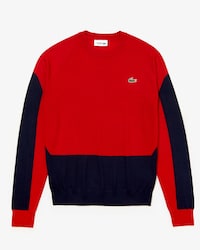 Men's Lacoste SPORT Colourblock Breathable Wool Golf Sweater