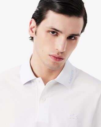 Slim Fit Jacquard Branded Piqu&eacute; Commuter Polo Shirt