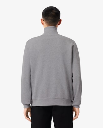 Zip-Up High Neck Interlock Sweatshirt