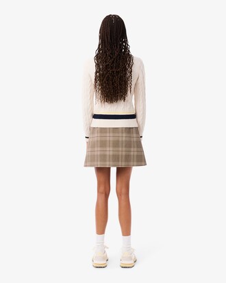 Water-Repellent Short Plaid Skirt