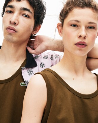 Unisex Lacoste LIVE Pocket Cotton Jersey Tank Top