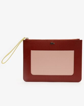 Women's Chantaco Colourblock Piqué Leather Zip Clutch