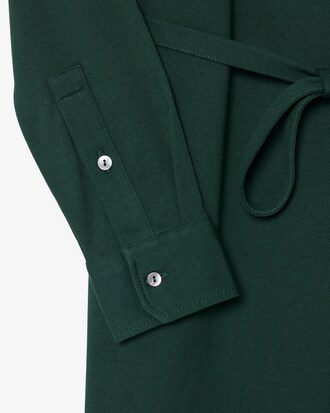 Stretch Mini Piqu&eacute; Wrap Polo Dress