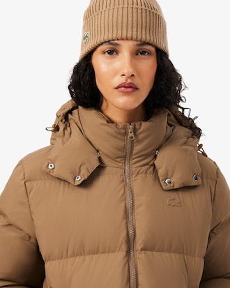 Water-Repellent Hooded Down Jacket