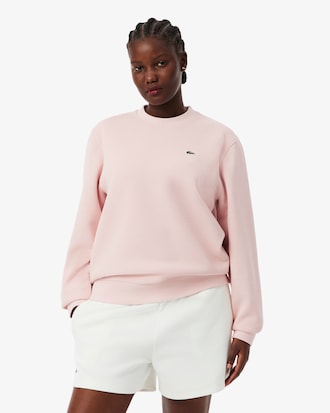 Relaxed Fit Piqu&eacute; Crew Neck Sweatshirt