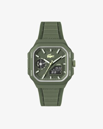LC33 Analog and Digital Square Silicone Watch
