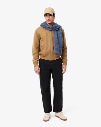 Mercerized Carded Wool Rib Knit Scarf
